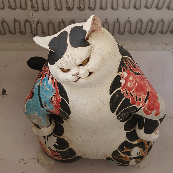 猫の焼き物